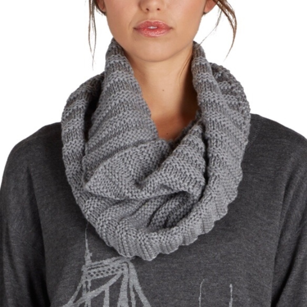 Joie Josalyn Wool Infinity Scarf Grey One Size
